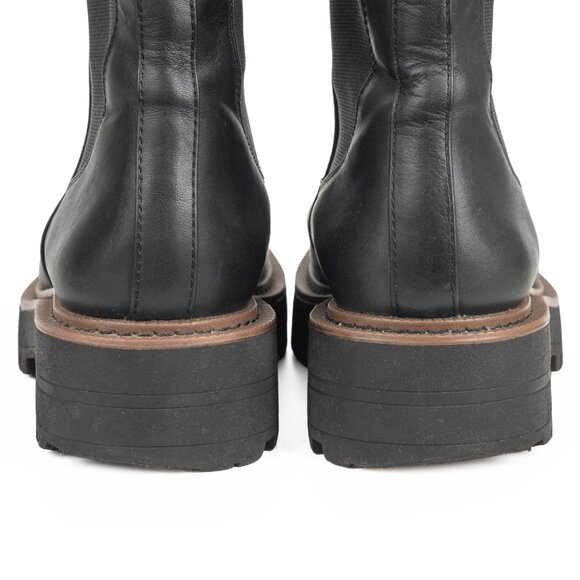 Sam Edelman Black Leather Laguna Weatherproof Lug Boots Sz 7M / EU 37 - Picture 11 of 12